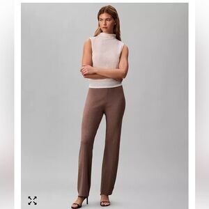 Calvin Klein Women's Tan Straight Leg Pants